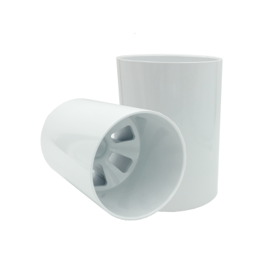 Aluminum Hole Cup with White Finish - 4 1/4" x 6"