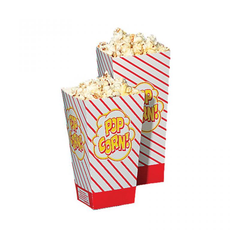 #44 Scoop Popcorn Box, 500/case, Red and White-0