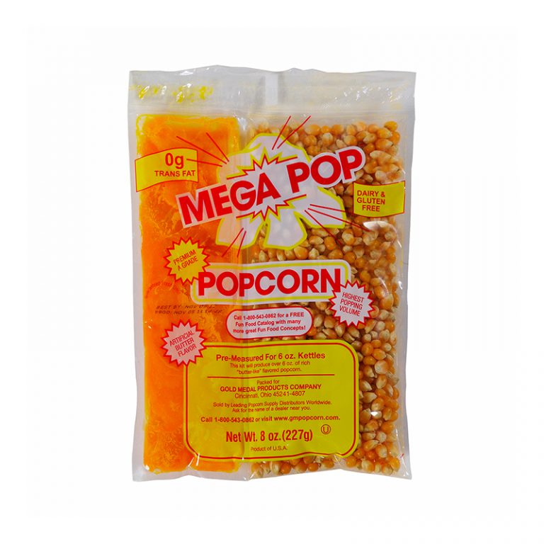 Mega Pop® Corn/Oil/Salt Kits, 36-6 oz pouches/case