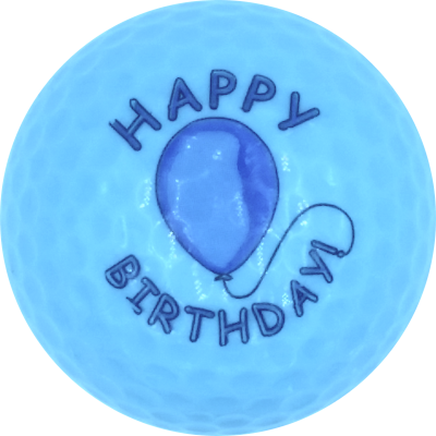 Happy Birthday 3 Colors Novelty Golf Balls - One Dozen
