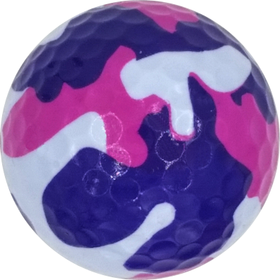 Camouflage Purple & Pink Novelty Golf Balls - One Dozen - Image 2