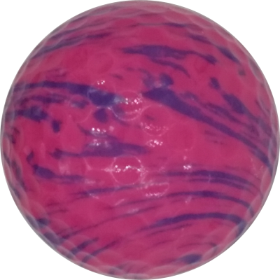 Swirl Pink and Blue Novelty Golf Balls - One Dozen