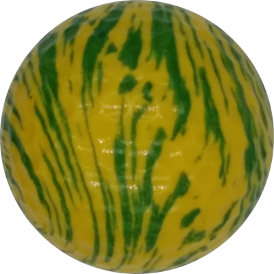 Swirl Yellow & Green Novelty Golf Balls - One Dozen