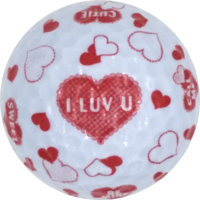 I Luv You Novelty Golf Balls - One Dozen
