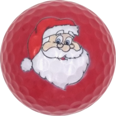 Santa on Red Holiday Novelty Golf Balls -  One Dozen