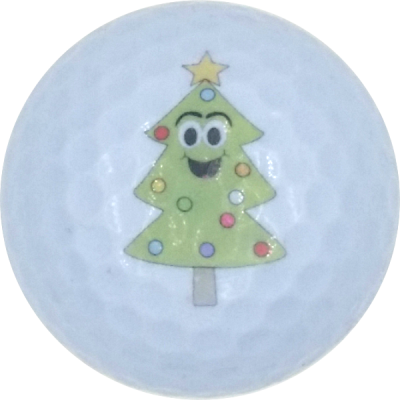 Christmas Tree Holiday Novelty Golf Balls - One Dozen