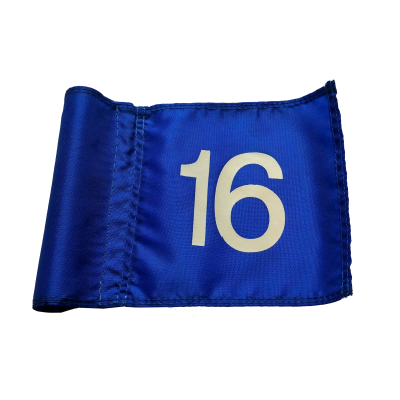 Blue Flag White Number 16 (18.5'' by 13.5'')