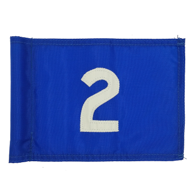 Blue Flag White Number 2 (18.5'' by 13.5'')
