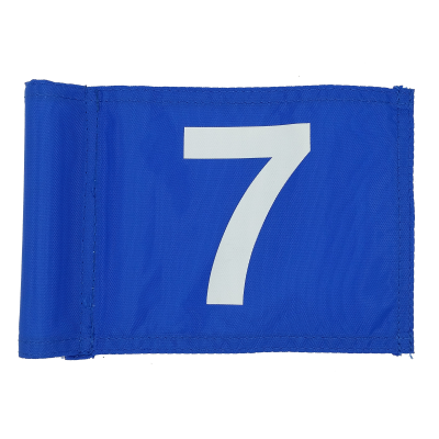 Blue Flag White Number 7 (18.5'' by 13.5'')