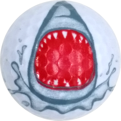 Shark Jaws Novelty Beach Golf Balls - One Dozen