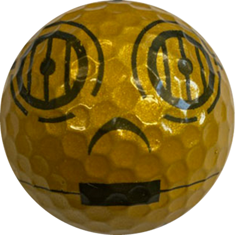 Gold Droid Exclusive Novelty Golf Balls - One Dozen
