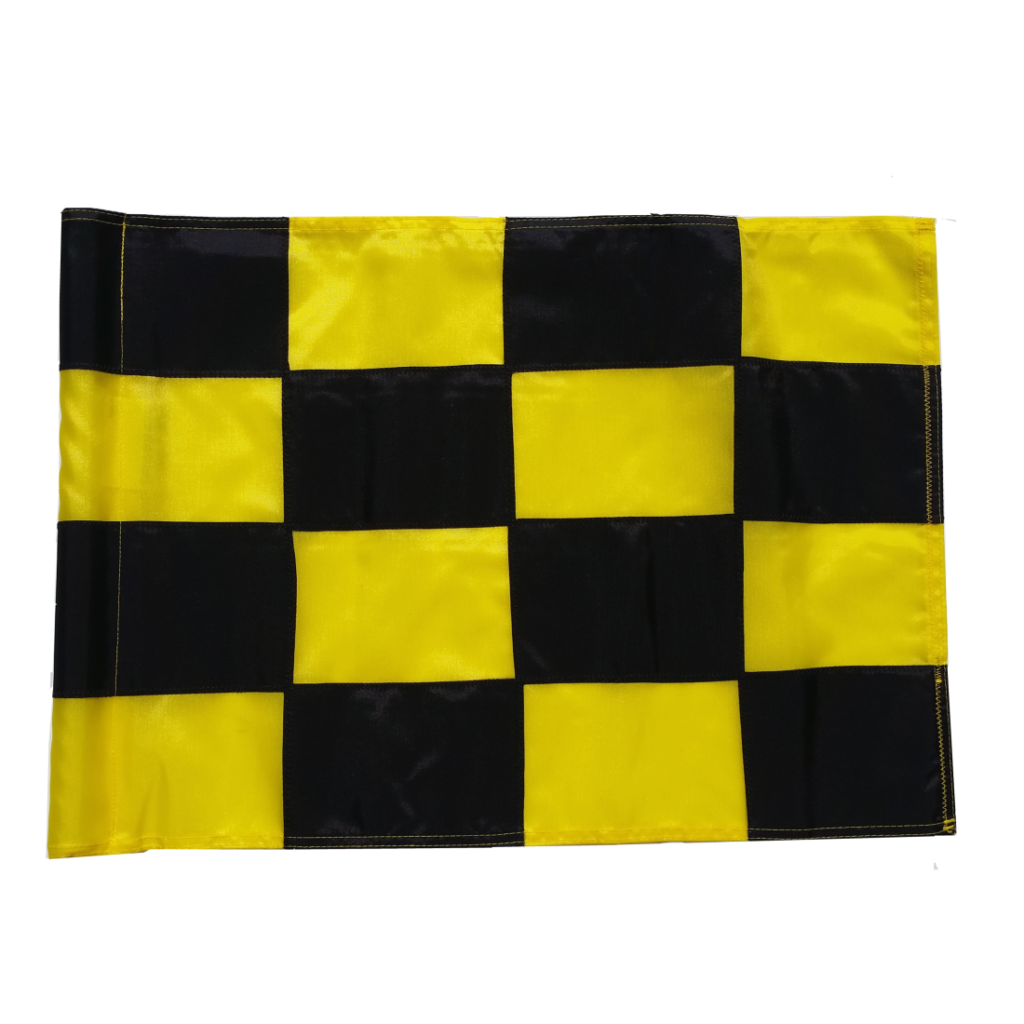 Yellow and Black Checkered Flag (14 x 19) – SGD Golf