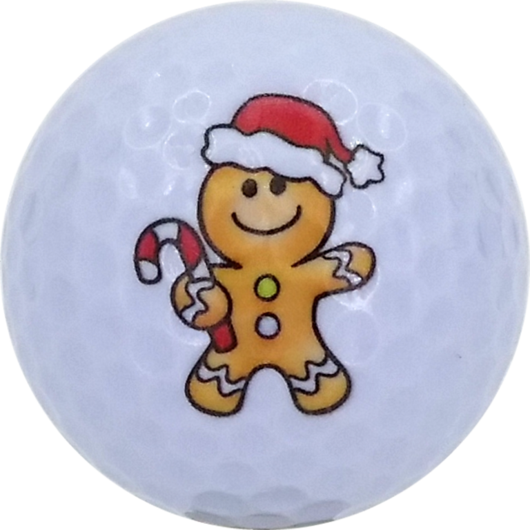 Gingerbread Holiday Novelty Golf Balls - One Dozen