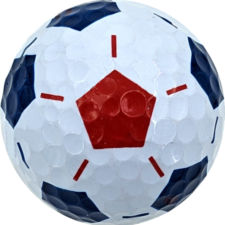 Red White and Blue Soccer Novelty Sport Golf Balls - One Dozen