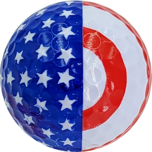 Star Spangled Flag Novelty Golf Balls - One Dozen