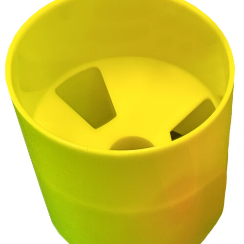 NEW Black Light Yellow Plastic Hole Cup  4-1/4" x 4"